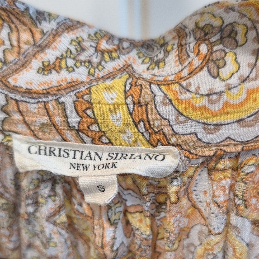 Christian Siriano Multicolor Paisley Top